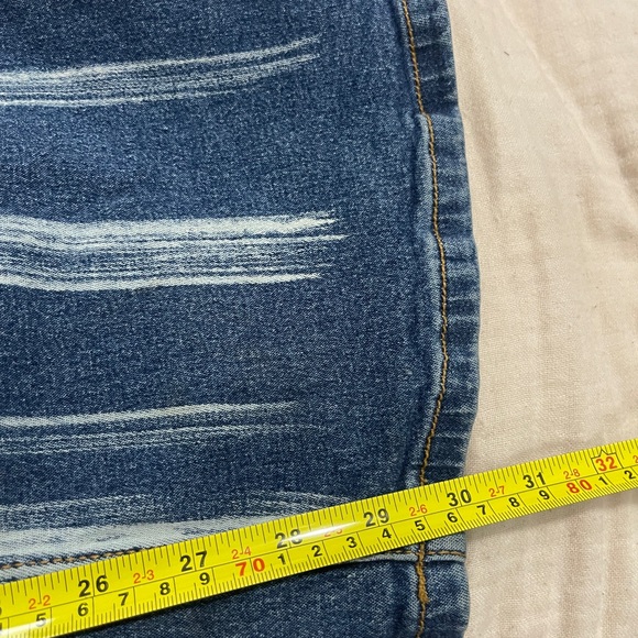 Paris Blues Womens Jeans Size 5 Blue Paint Splashed Flare Leg Denim Bottoms Y2K - Picture 10 of 13